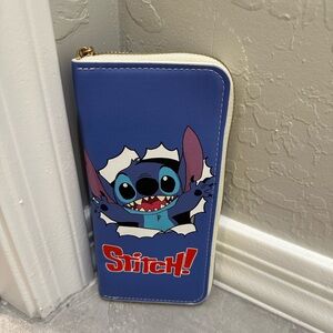 Blue Stitch Wallet with Durable Design